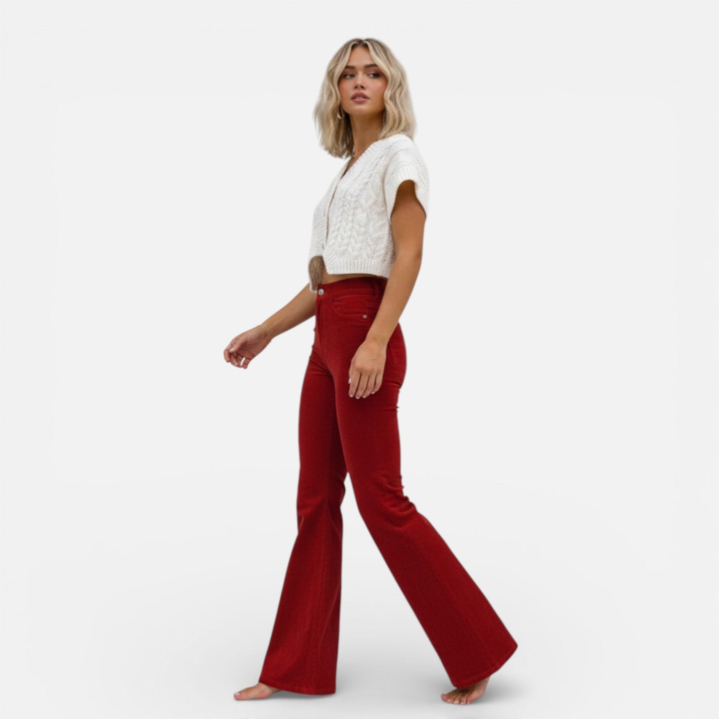 Women’s High-Waisted Flared Trousers