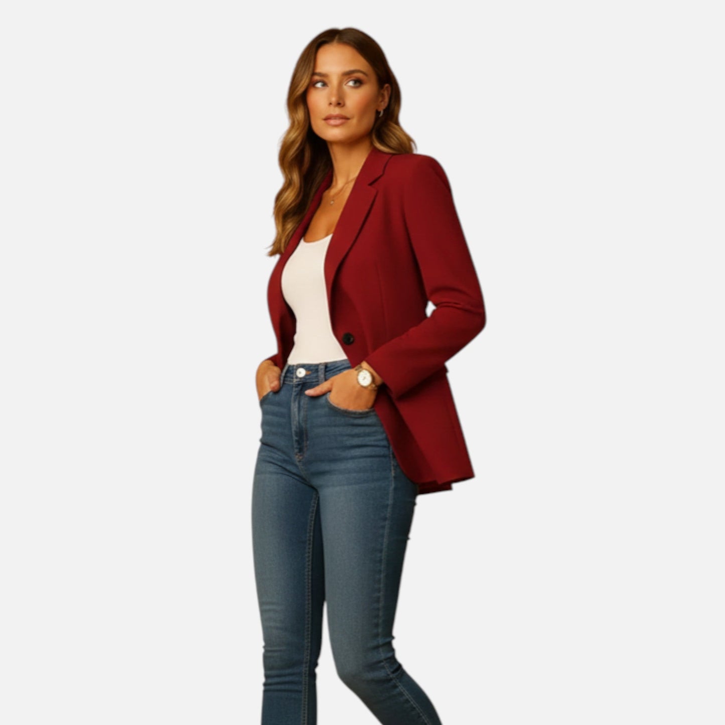 Women’s One-Button Tailored Blazer