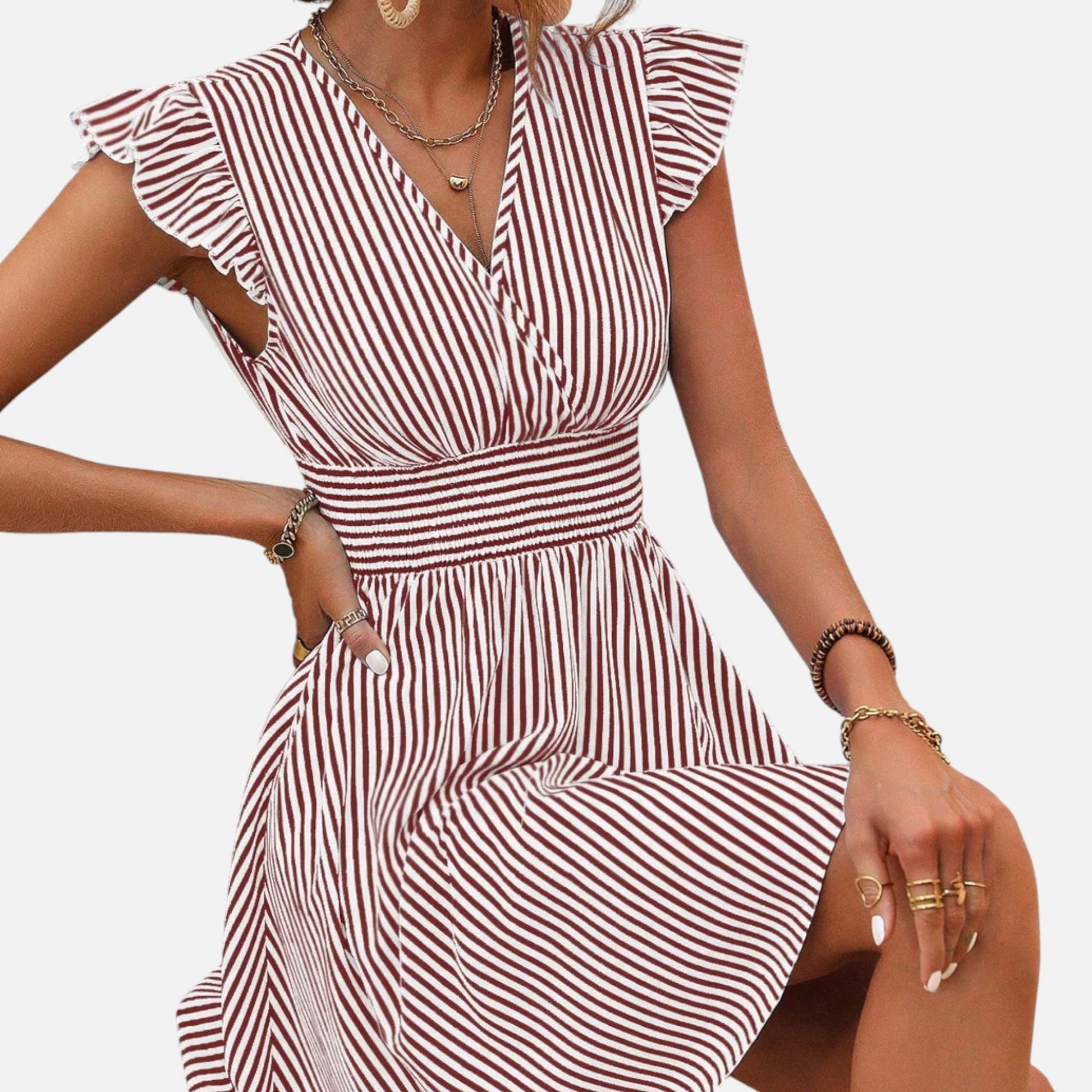Women’s Elegant Stripe Mini Dress