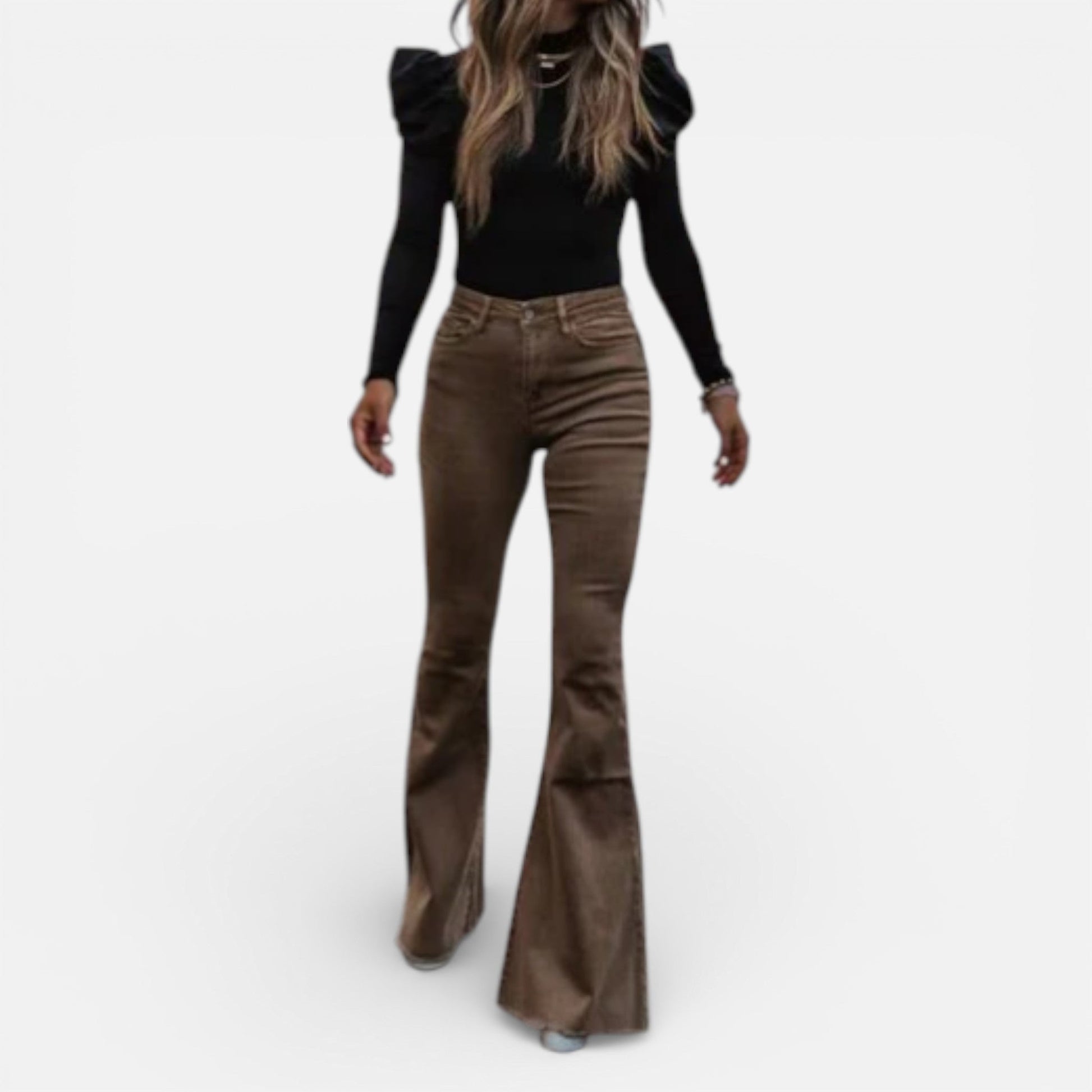 Women’s High-Waisted Flared Trousers