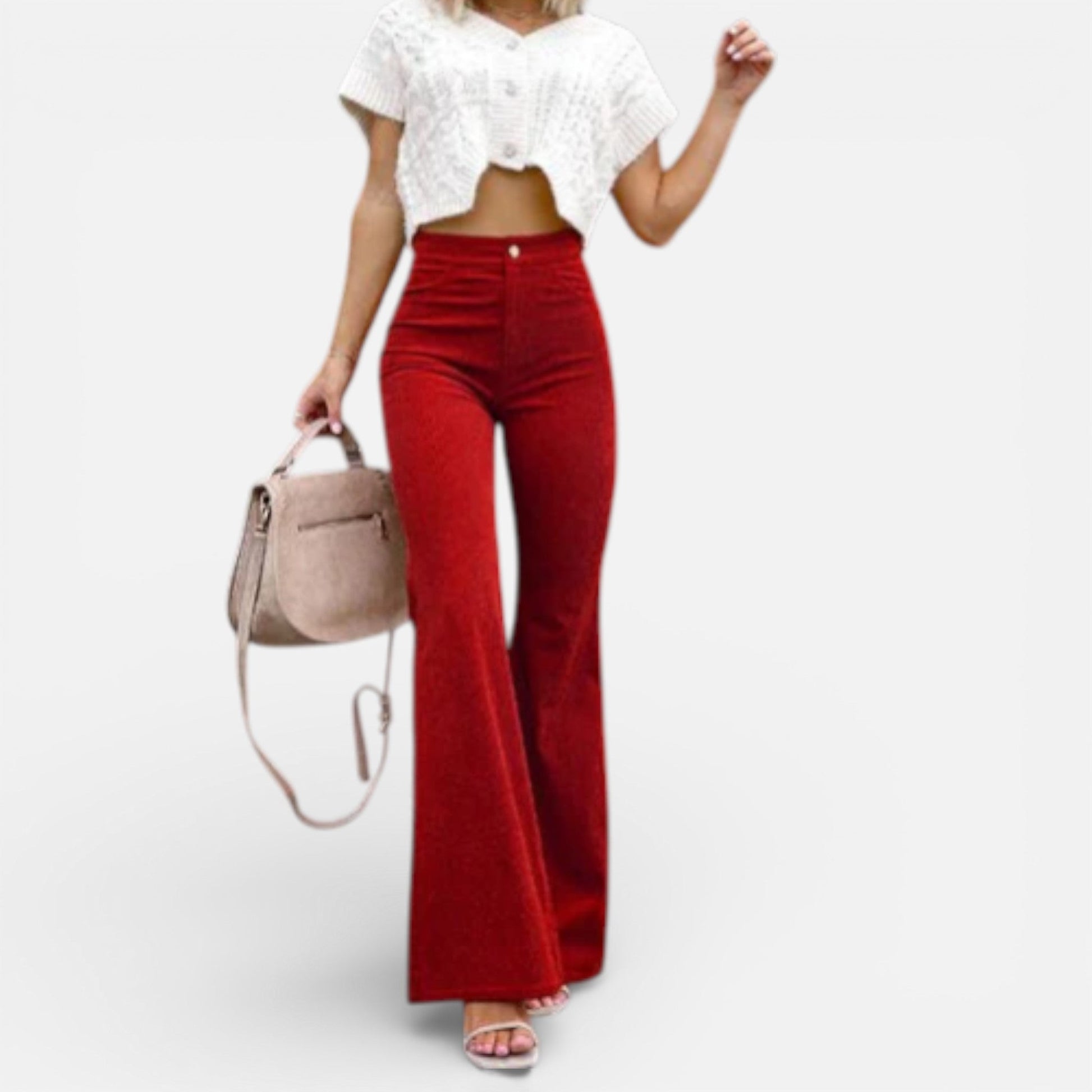 Women’s High-Waisted Flared Trousers