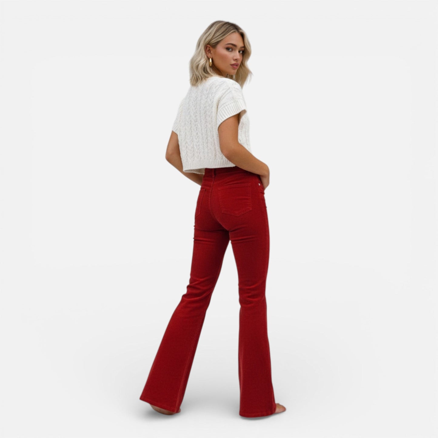 Women’s High-Waisted Flared Trousers