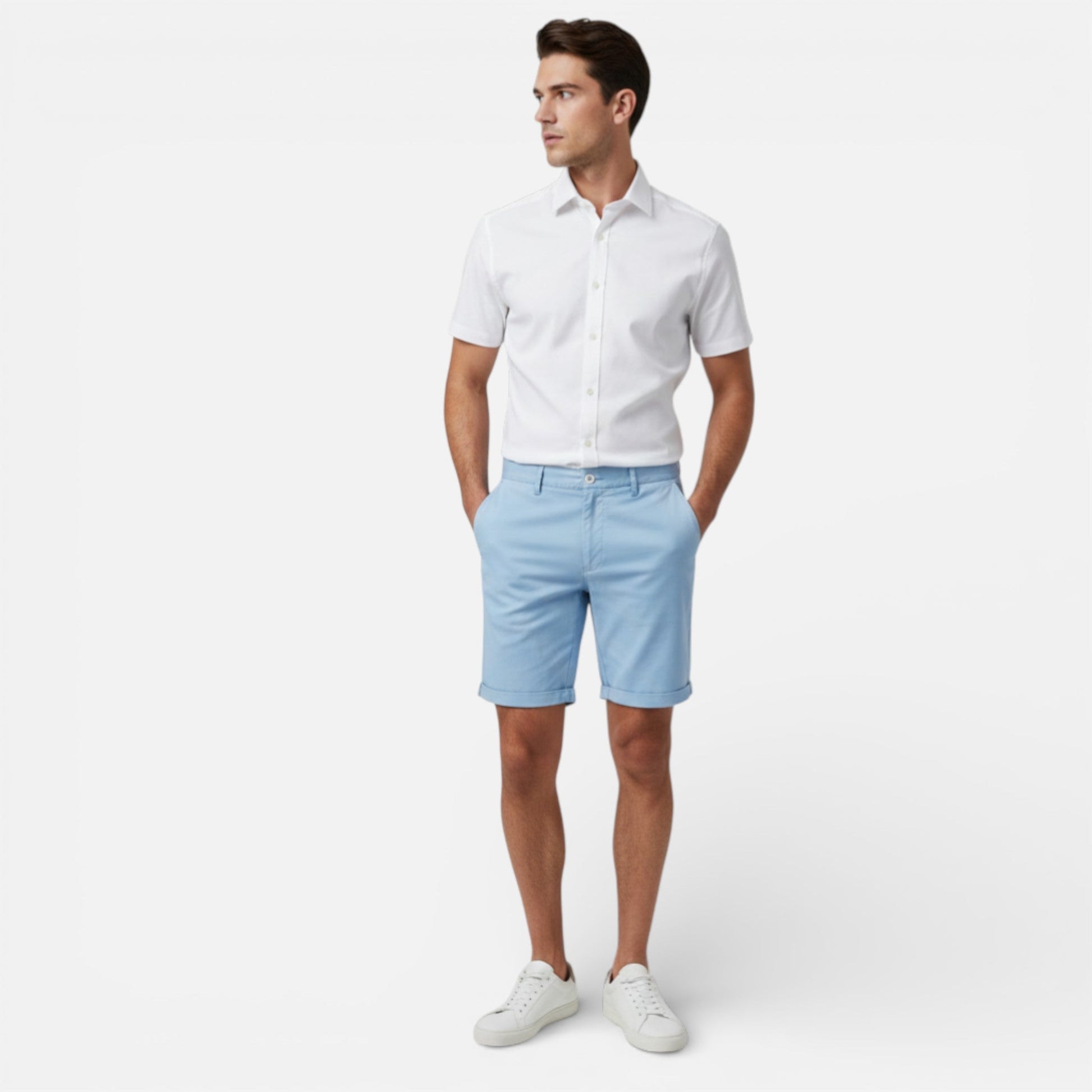 Men’s Cotton Linen Beach Shorts