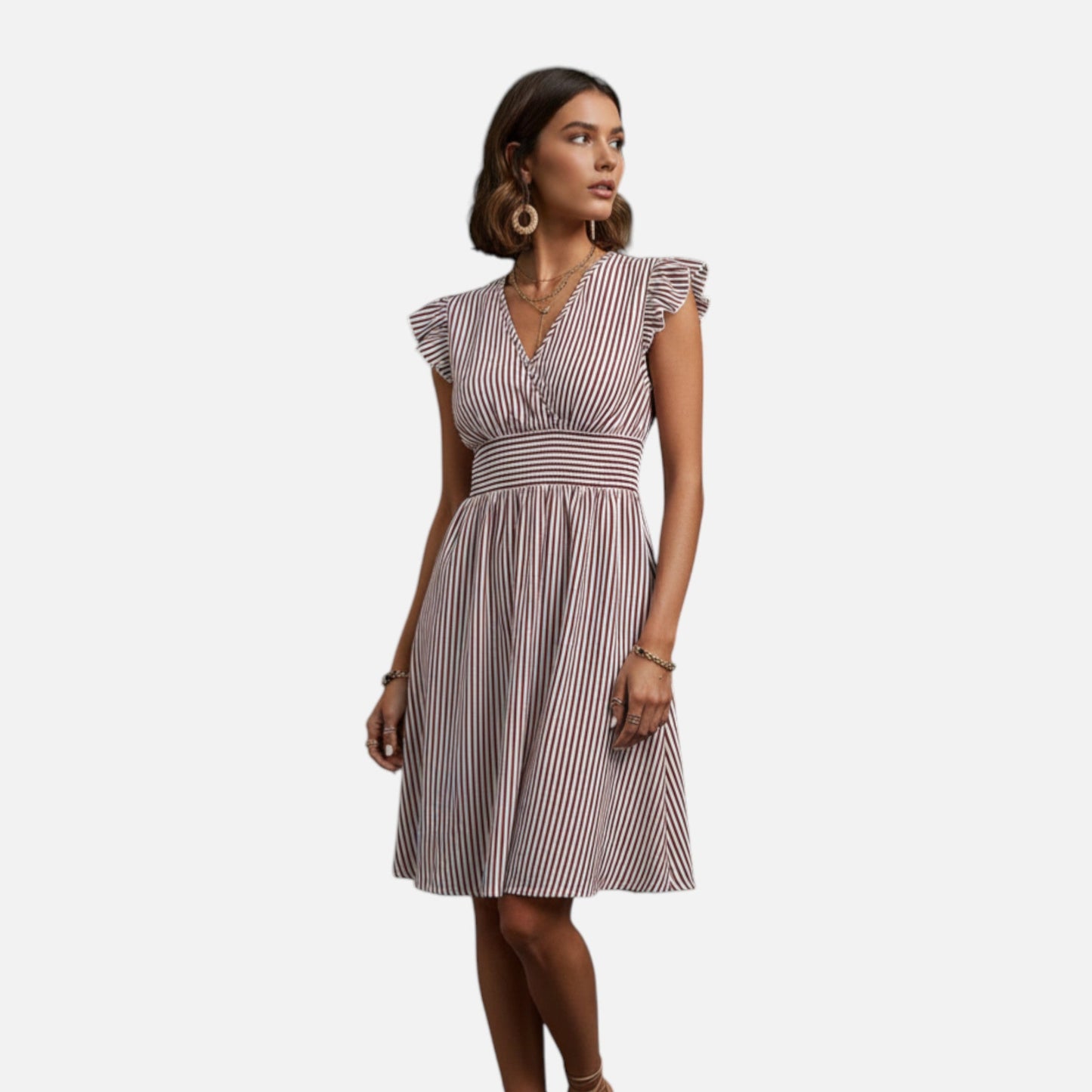 Women’s Elegant Stripe Mini Dress