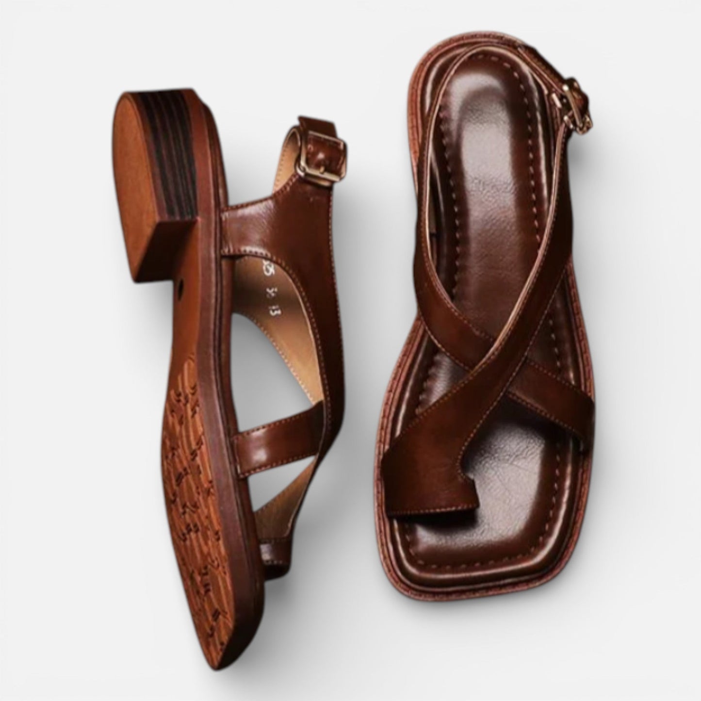Women’s Cross-Strap Leather Sandals
