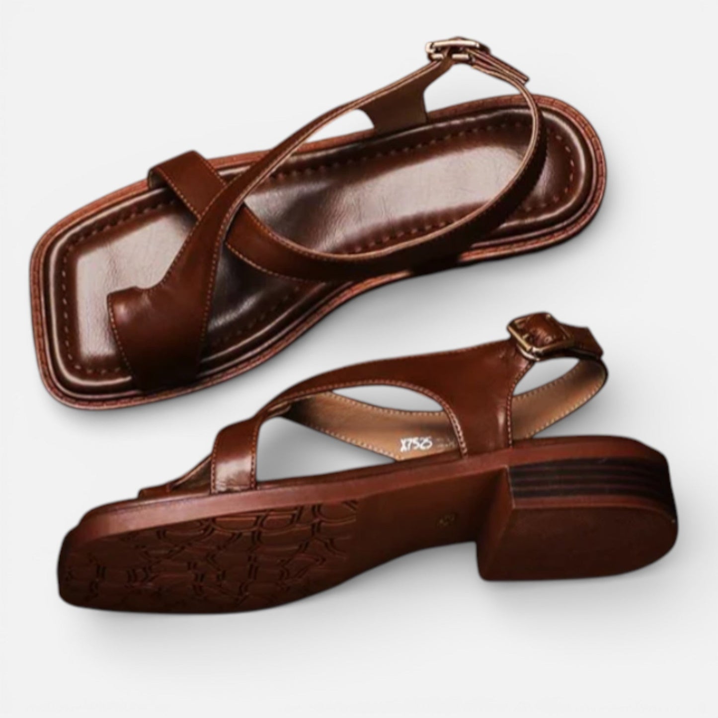 Women’s Cross-Strap Leather Sandals