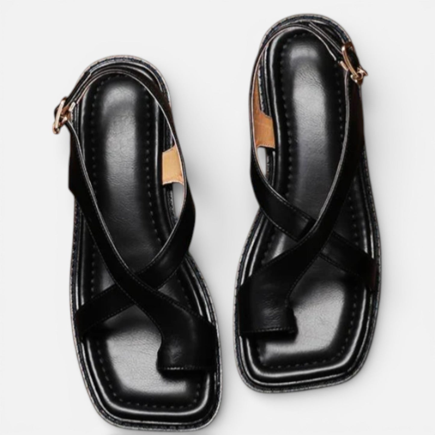 Women’s Cross-Strap Leather Sandals