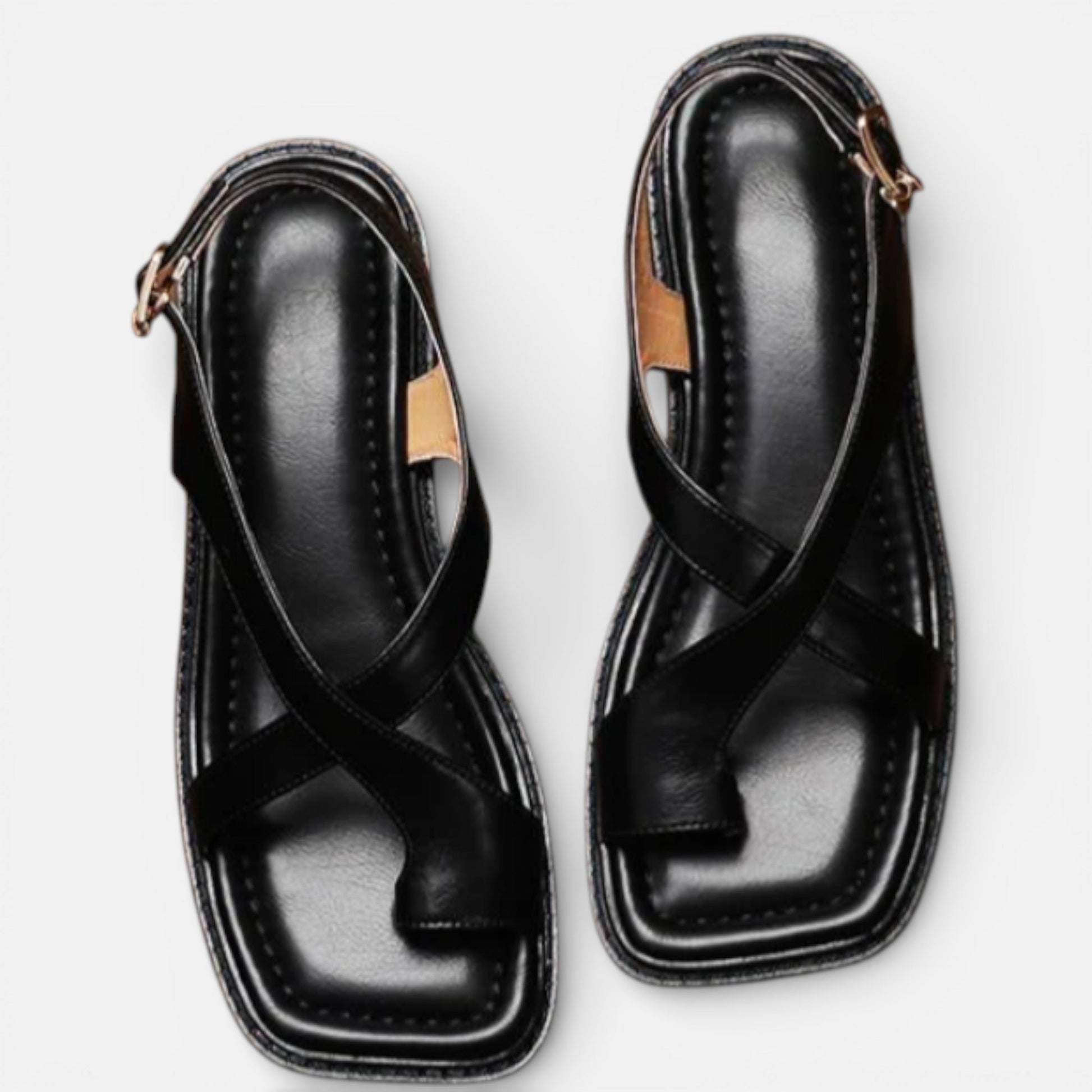 Women’s Cross-Strap Leather Sandals