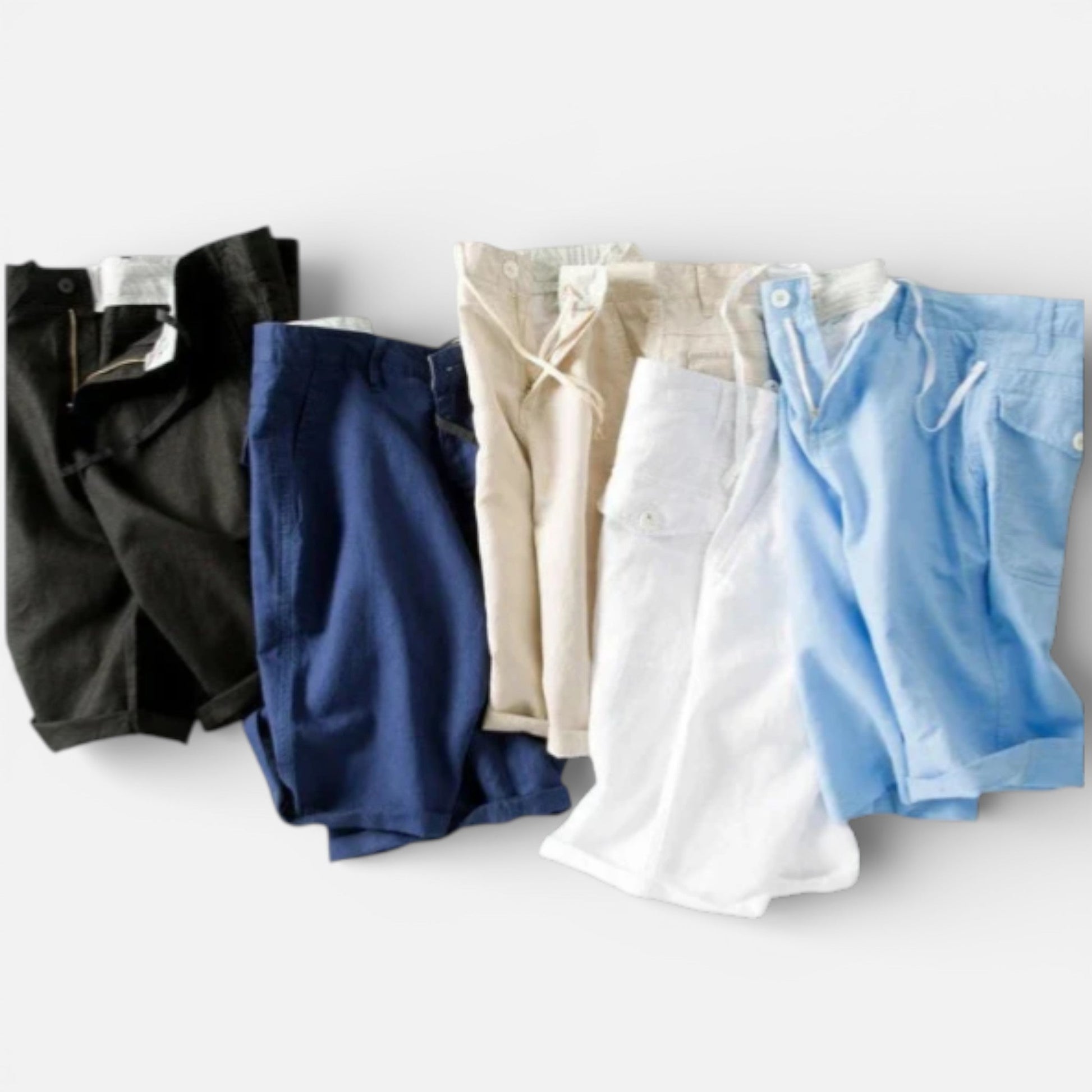 Men’s Cotton Linen Beach Shorts